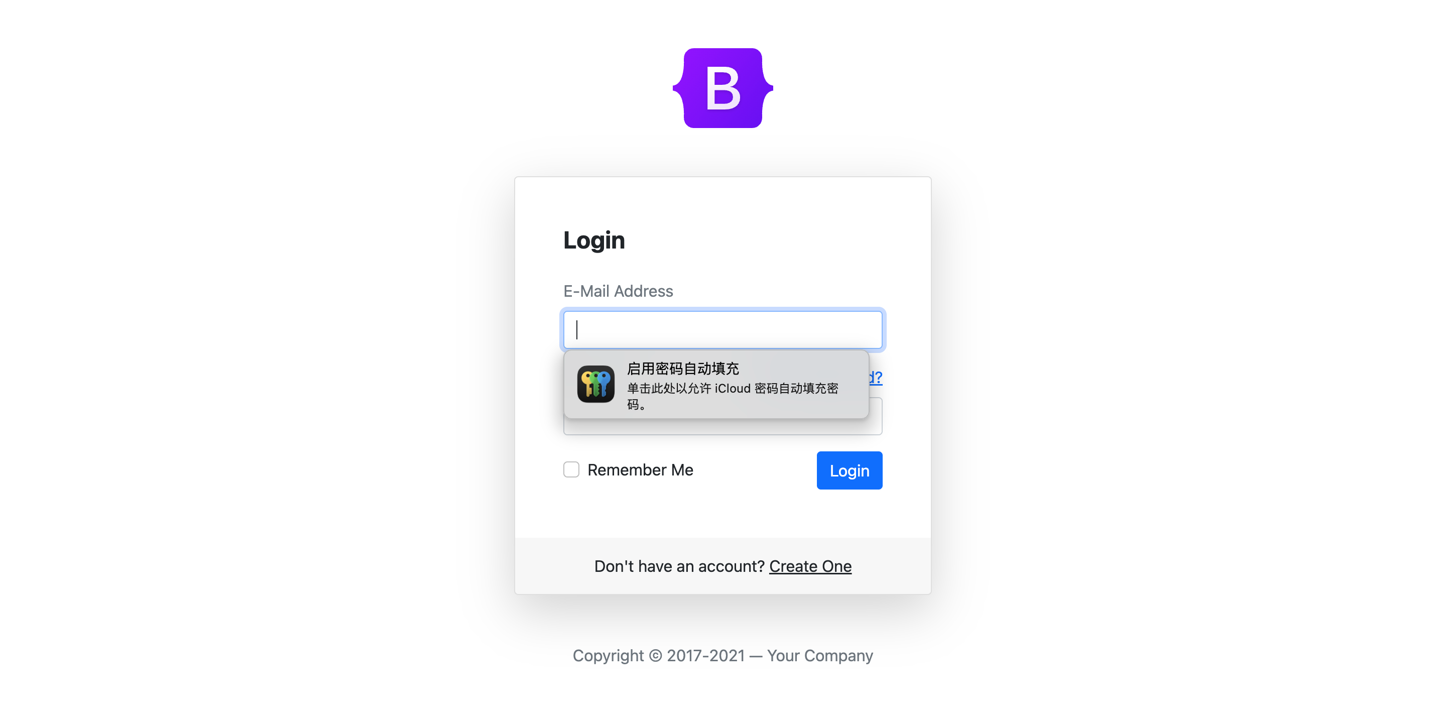 Bootstrap 5 Login Page preview