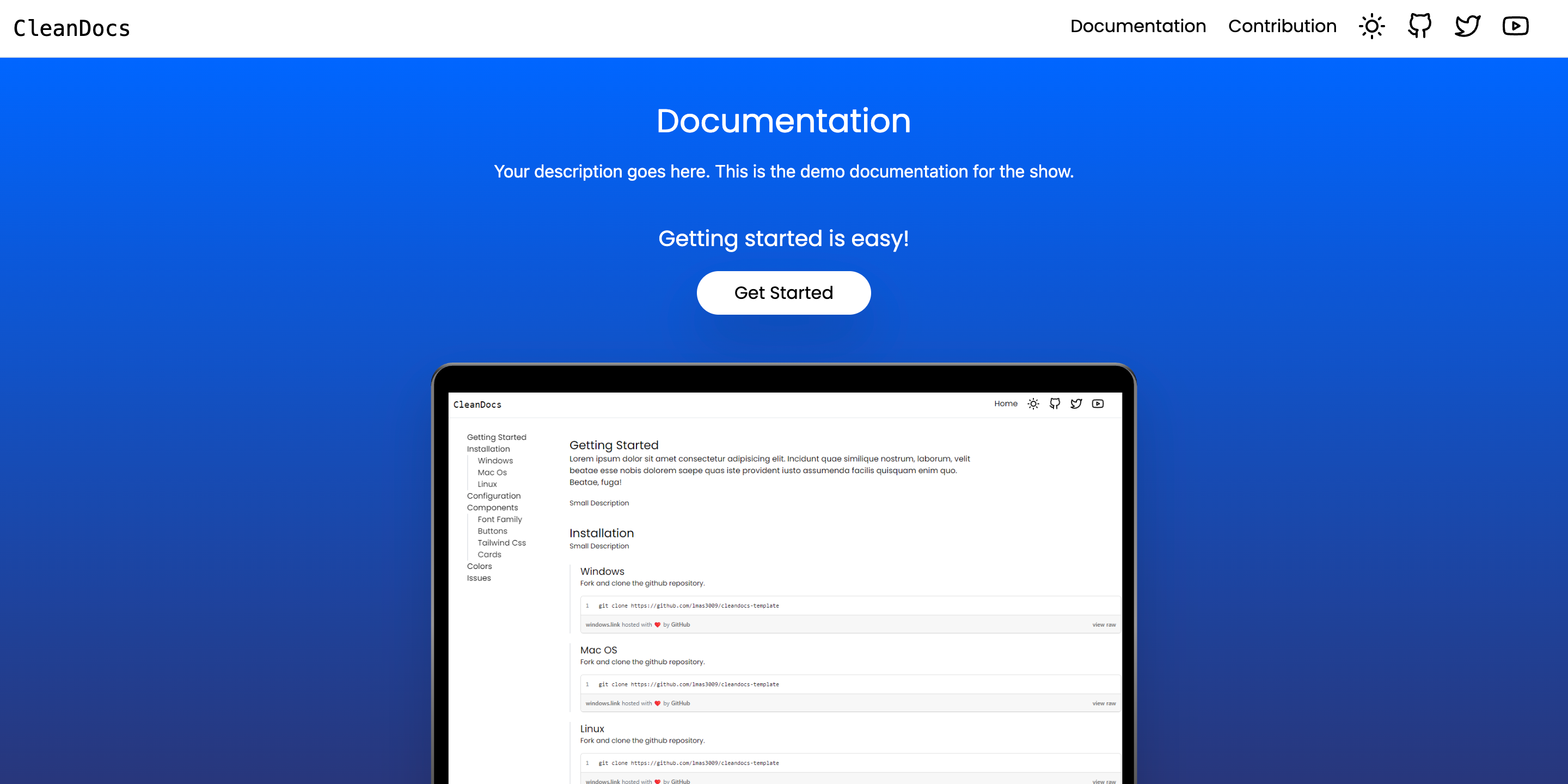 CleanDocs Template preview