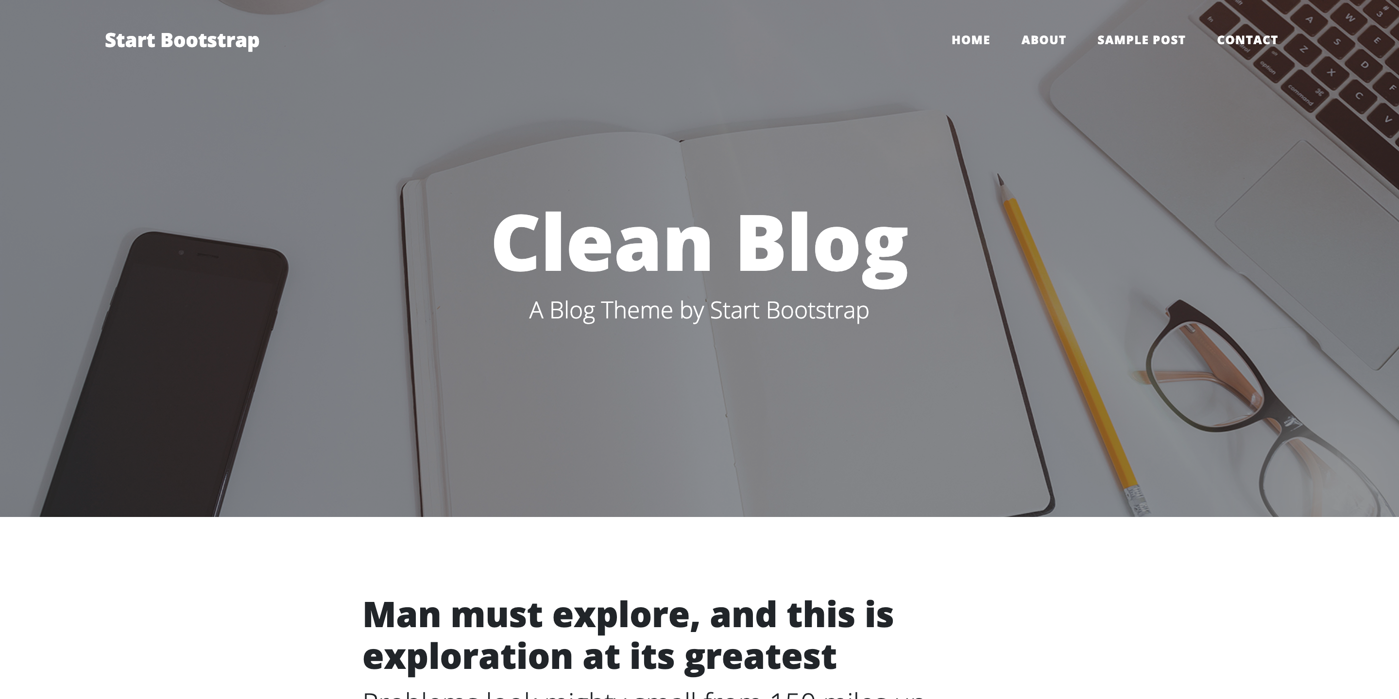 Clean Blog preview